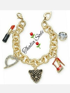🐾⚘Thalia Sodi Crystal Glamour Charm Bracelet